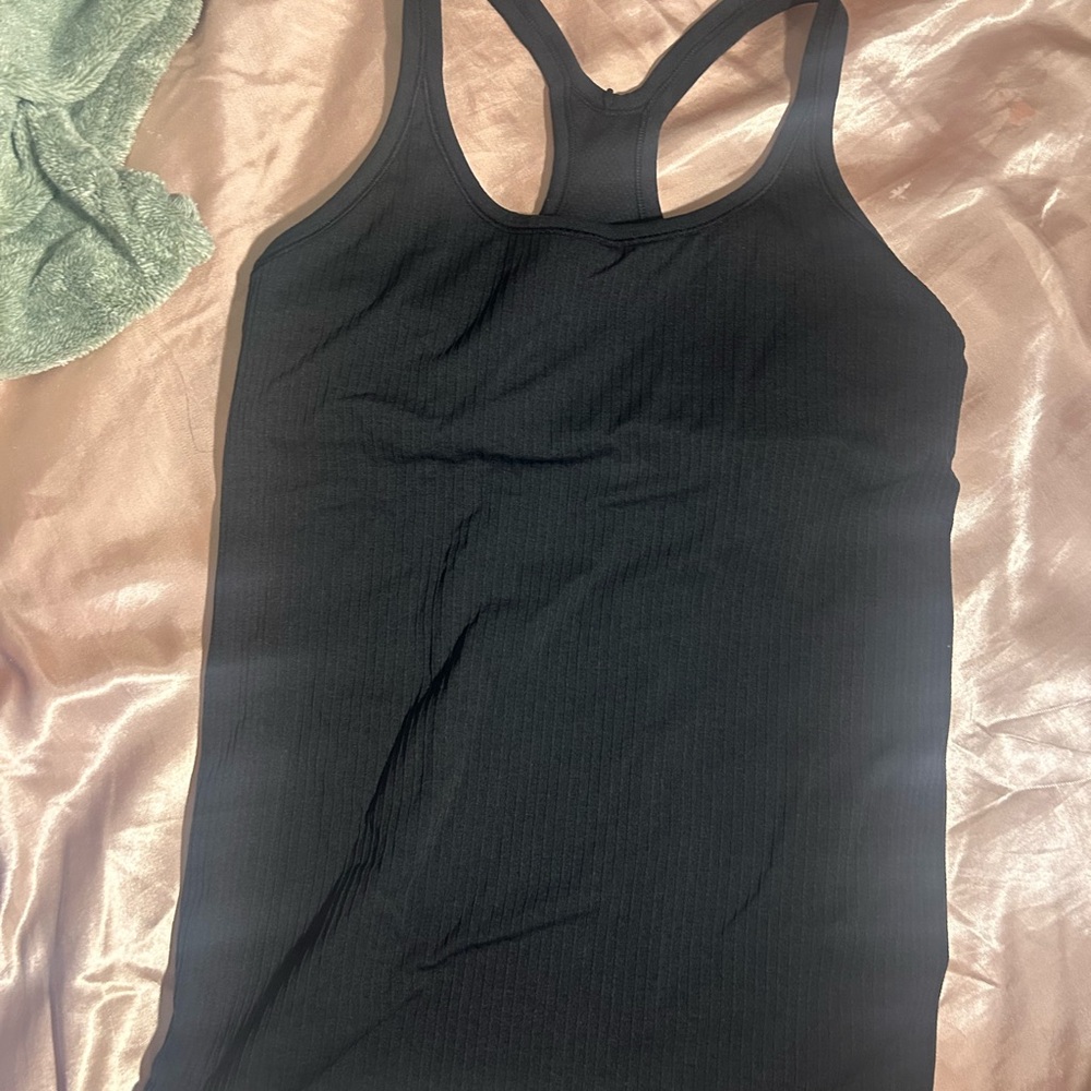 lululemon athletica Black Ribbed Racerback Tank